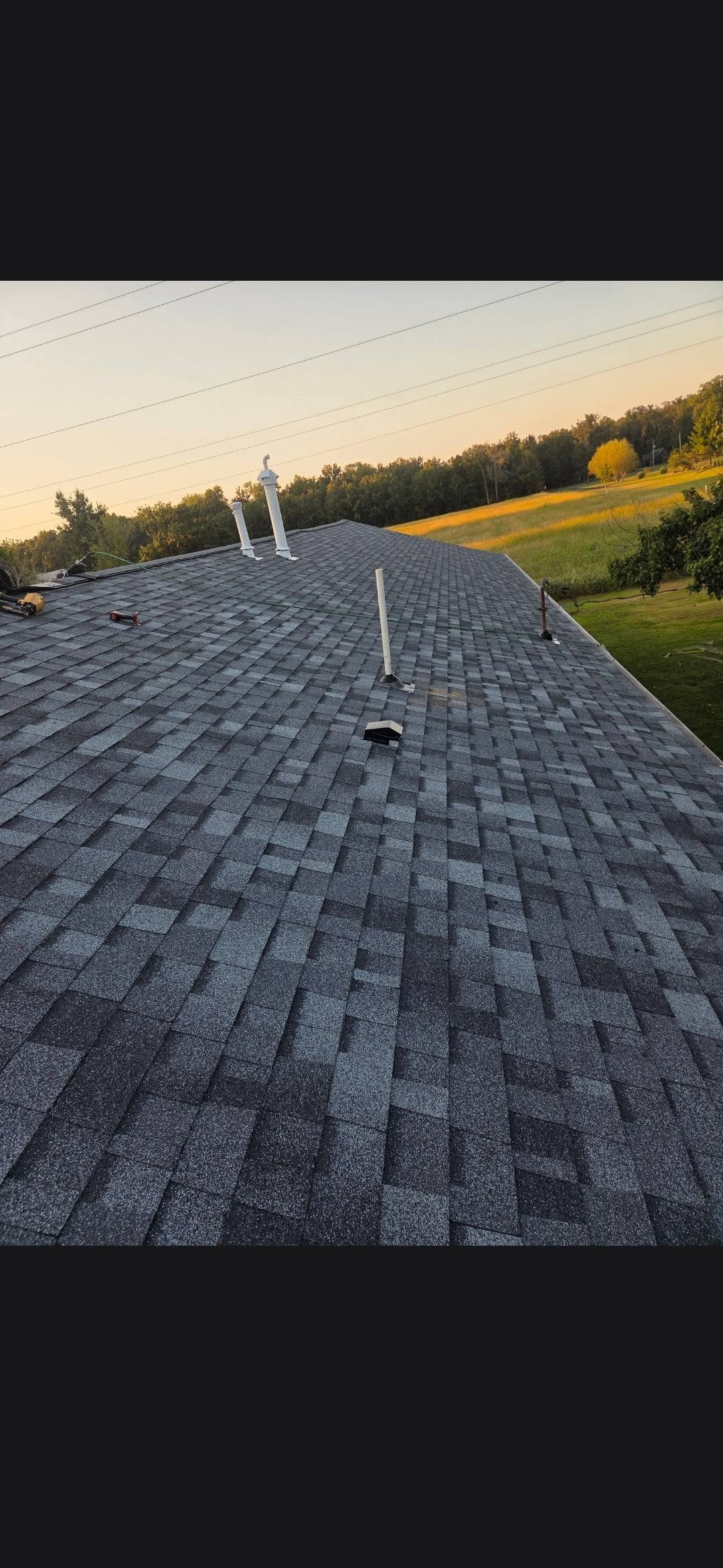 Completed roof installation by commercial roofer Salem IL